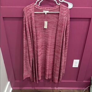 Women's Pink Striped Sweater